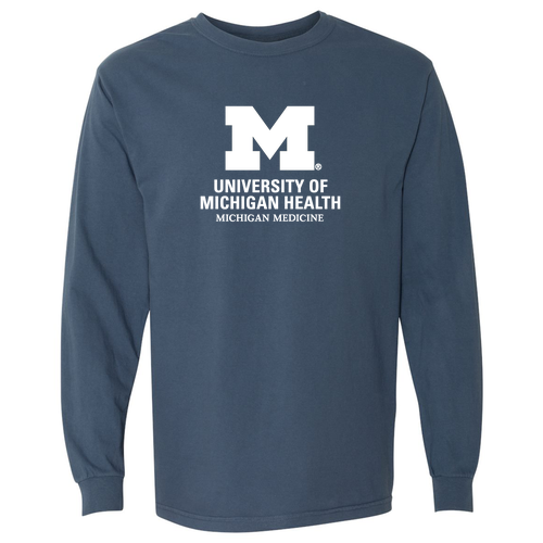 Mens/Unisex Comfort Colors Ringspun Long Sleeve Tee -- Midnight