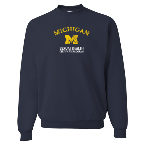 Mens/Unisex Jerzees 8 Oz., 50/50 Nublend Fleece Crewneck Sweatshirt -- J Navy