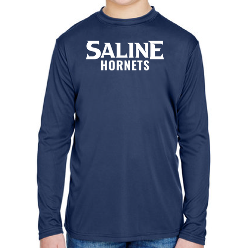 Youth A4 Performance Long Sleeve Crew T-Shirt -- Navy