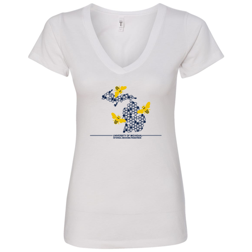 Ladies Next Level Ideal V-Neck Tee -- White