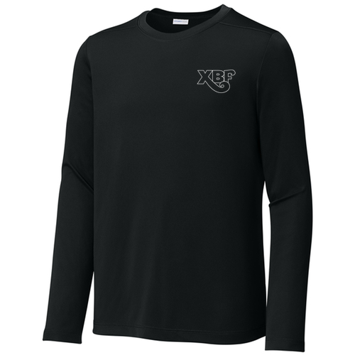 SportTek Youth Posi UV Pro Long Sleeve Tee -- Black