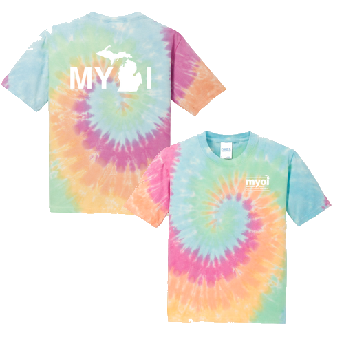 Port and Company Youth Tie Dye Tee -- Pastel Rainbow