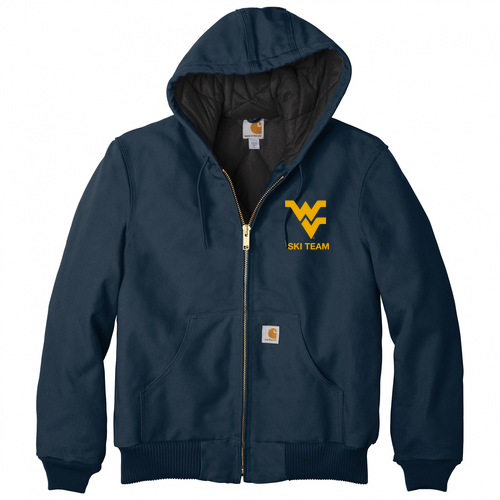 Carhartt Quilted-Flannel-Lined Duck Active Jacket -- Dark Navy