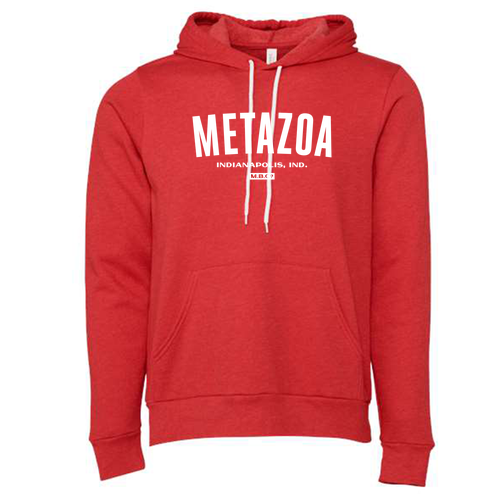 BELLA + CANVAS Sponge Fleece Hoodie -- Heather Red