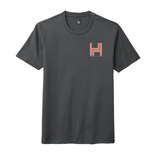 District Made Mens Perfect Tri Crew Tee -- Charcoal