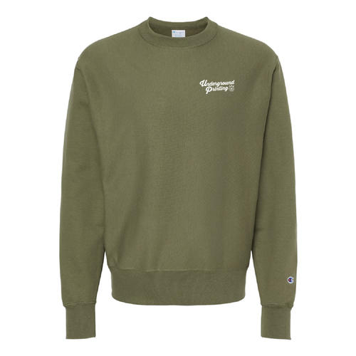 Champion Reverse Weave Crewneck Sweatshirt -- Fresh Olive