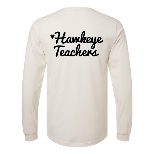 Hawkeye Teacher Bella+Canvas Unisex Heather Cvc Long Sleeve Tee- Heathers -- Heather Natural