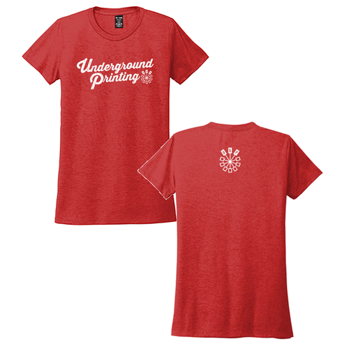 Allmade Womens Tri-Blend Tee -- Rise Up Red