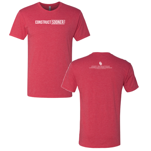 Construction Science Design T Shirt-Vintage Red