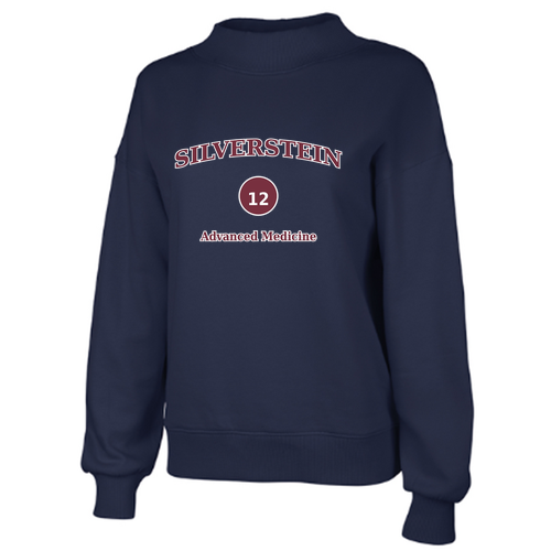 Charles River Women's Willow Mock-Neck Sweatshirt -- Navy