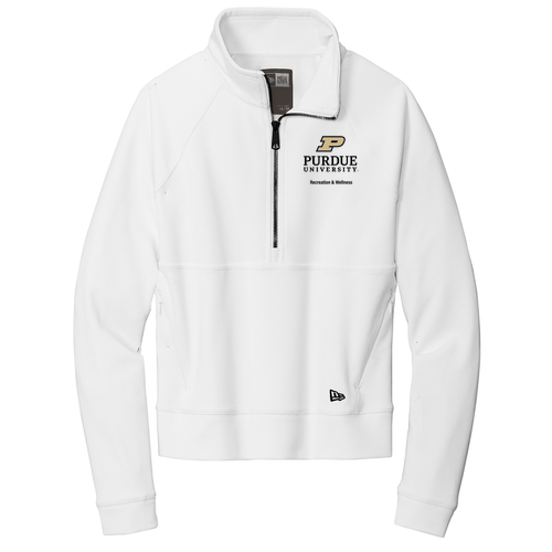 New Era Ladies STS half zip -- Fan White
