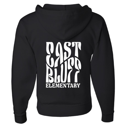 Jerzees Full Zip Hooded Sweatshirt -- Black