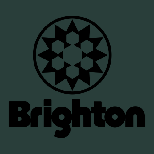 Brighton Logo 2 Black Ink -- Pullover Hooded Sweatshirt Forest
