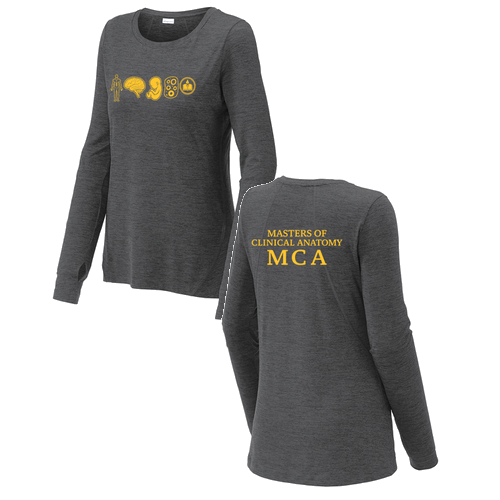 Sport-Tek Women's Exchange 1.5 Long Sleeve Crew -- Graphite Heather