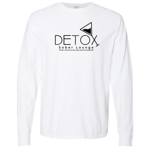 Detox Sober Lounge Long Sleeve Tee -- White