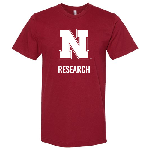 Printed Nebraska Research Tee -- Cardinal