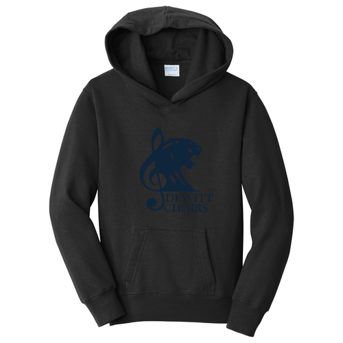 Port and Company Youth Pullover Hooded Sweatshirt -- Jet Black