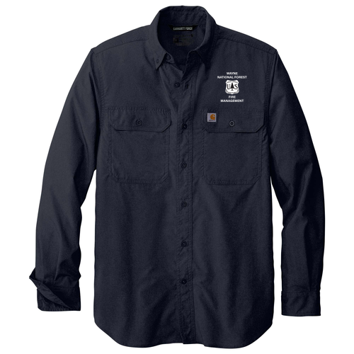 Carhartt Force Solid Long Sleeve Shirt -- Navy