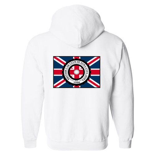 Gildan Full Zip Hooded Sweatshirt -- White