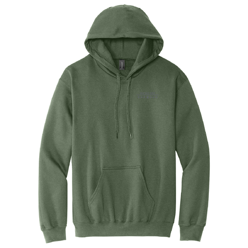 Gildan Adult Softstyle Fleece Pullover Hooded Sweatshirt -- Military Green