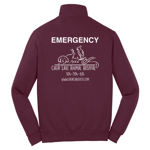 Sport Tek Quarter Zip Sweatshirt -- Maroon