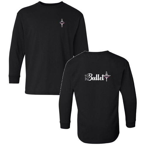 Youth Gildan Heavy Cotton Longsleeve -- Black