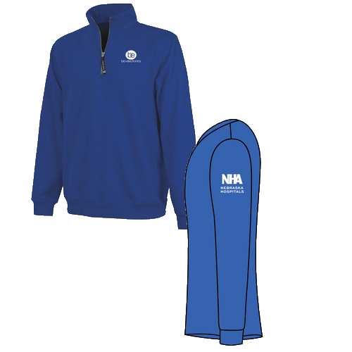 Charles River Crosswind Quarter Zip Sweatshirt -- Royal