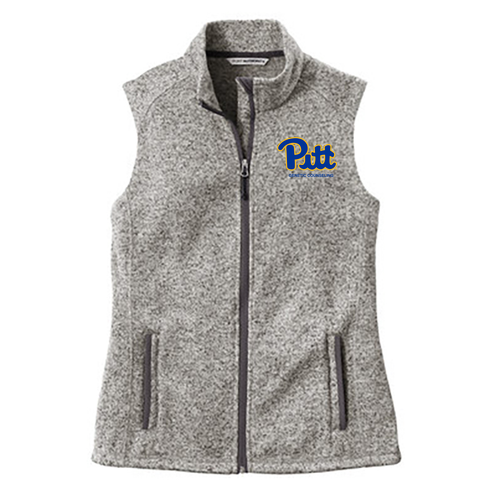 Port Authority Ladies Sweater Fleece Vest -- Grey Heather
