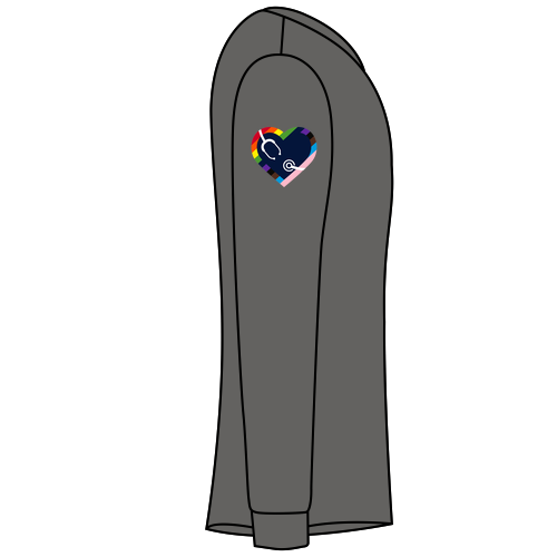 Gender Care Heart Tultex Fleece Crewneck Sweatshirt -- Charcoal