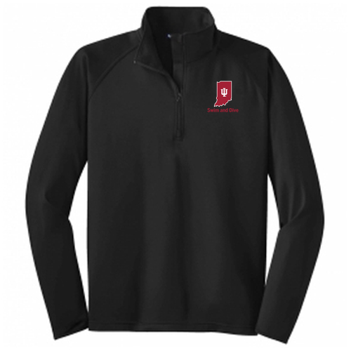 Sport Tek Sport Wick Stretch Half Zip Pullover -- Black