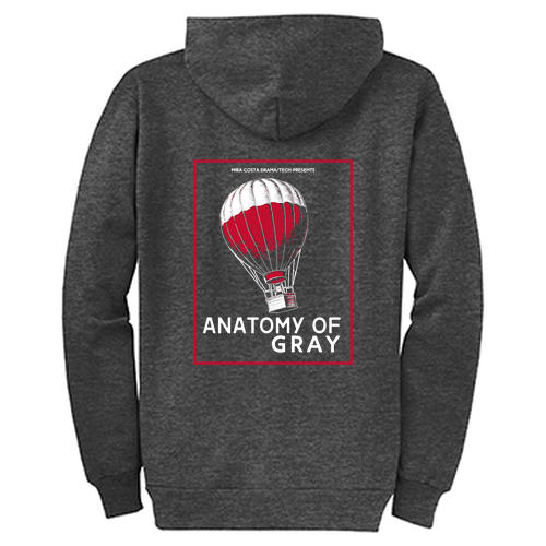 Port and Company Classic Full Zip Hooded Sweatshirt -- Dark Heather Grey