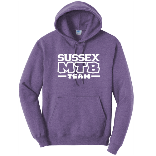 Port and Company Core Fleece Pullover Hooded Sweatshirt -- Heather Purple