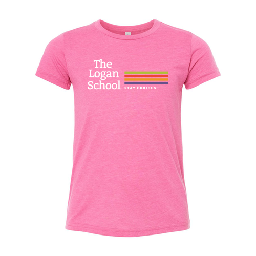 Bella Canvas Youth Triblend Jersey Short Sleeve Tee -- Charity Pink Triblend