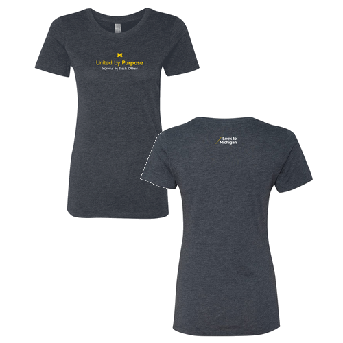 Ladies Next Level Soft Fitted Triblend Tee -- Vintage Navy