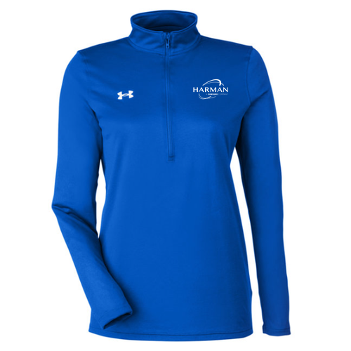 Under Armour Ladies' Team Tech Half-Zip -- Royal / White_400