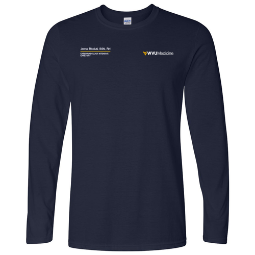 Gildan Softstyle Longsleeve T Shirt -- Navy
