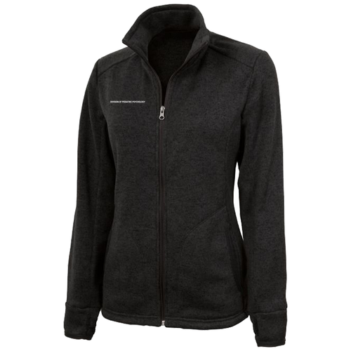 Charles River Ladies Heathered Fleece Jacket -- Black Heather