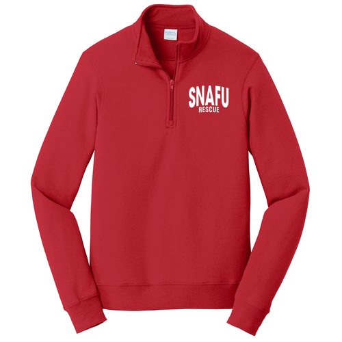 Port & Company Fan Favorite Fleece Quarter Zip -- Bright Red