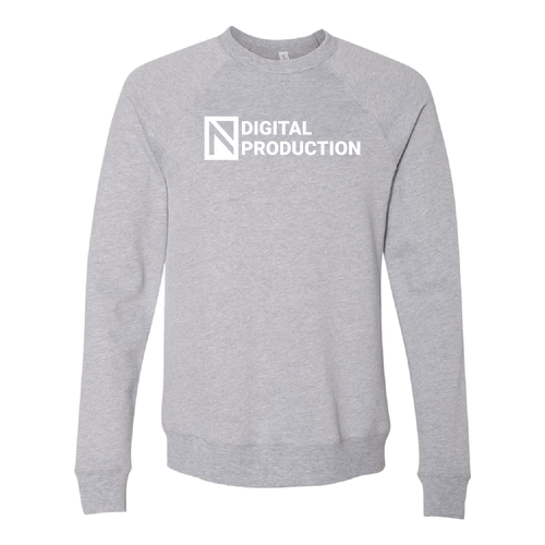 Digital Production Bella Canvas Unisex Sponge Fleece Raglan Sweatshirt -- Athletic Heather