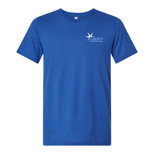 Mens/Unisex Bella Canvas Soft Fitted Triblend Short Sleeve T-Shirt -- True Royal Triblend