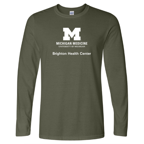 Gildan Softstyle Fitted Longsleeve T Shirt -- Military Green