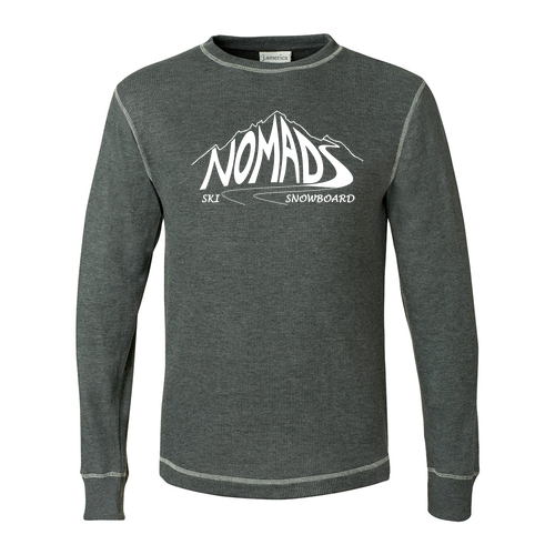 J America Vintage Long Sleeve Thermal T Shirt -- Charcoal Heather / Vintage White