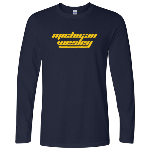 Softstyle Longsleeve T Shirt -- Navy