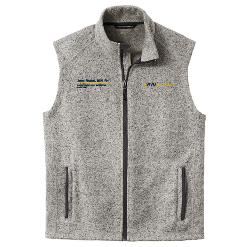 Port Authority Sweater Fleece Vest -- Grey Heather