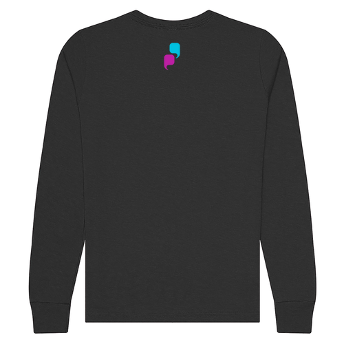 Youth 2 Color Bubble Long Sleeve Tee-- Dark Grey Heather