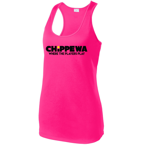 LADIES Sport-Tek PosiCharge Competitor Racerback Tank -- Neon Pink