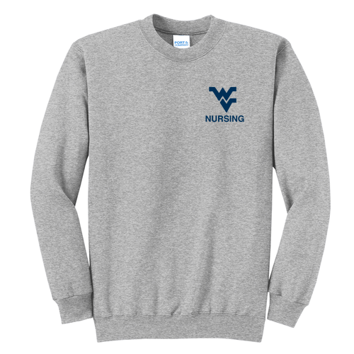 More Nurses Port and Company Classic Crewneck Sweatshirt -- Athletic Heather