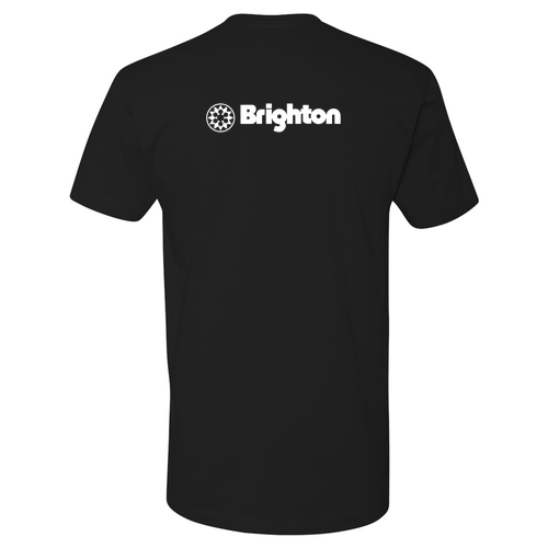 Brighton Logo 2 White Ink -- Short Sleeve Black