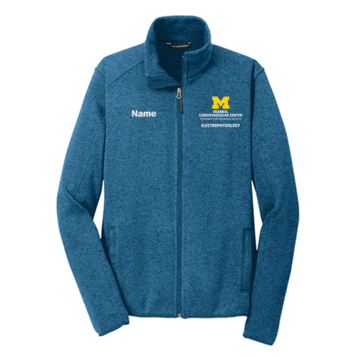 Port Authority Sweater Fleece Jacket -- Medium Blue Heather
