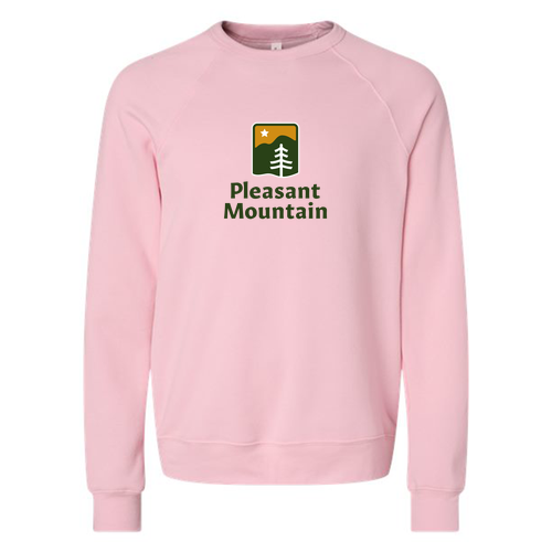 Pleasant Mountain Logo 1 Full color -- Crewneck Sweatshirt Pink
